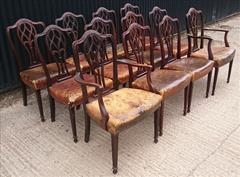 12 19th century antique dining chairs 37h 20w 18½hs 19d single 38h 23½w 18½hs 19½d carver _3.JPG